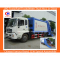 Pesado 4X2 Dongfeng 8tons caminhão de lixo de compressão 10m3 caminhão de compactador de lixo